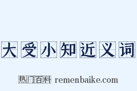 大受小知近义词是什么意思的图片